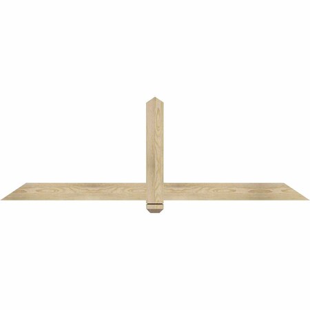 Ekena Millwork Eugene Rough Sawn Timber Gable Bracket, Douglas Fir, 72"W x 24"H x 2"D x 4"F, 8/12 Pitch GBW072X24X0204EUG00RDF